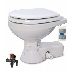 Jabsco Quiet Flush Stil Compact elektr. toilet 12V met solenoid