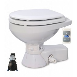 Jabsco Quiet Flush Stil Compact elektr. toilet 12V met spoelwaterpomp