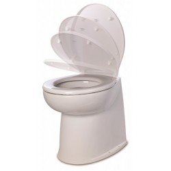Jabsco De Luxe 17  elektr. toilet 24V, recht met solenoid, soft closing
