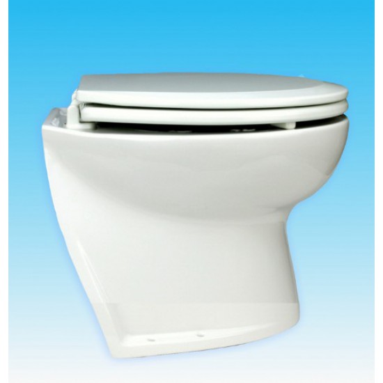 Jabsco De Luxe 14  elektr. toilet 12V, schuin met solenoid