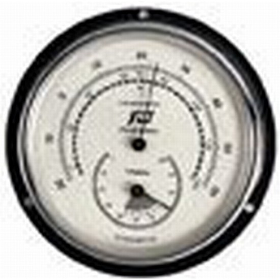 Thermometer-hygrometer 3 inch chroom