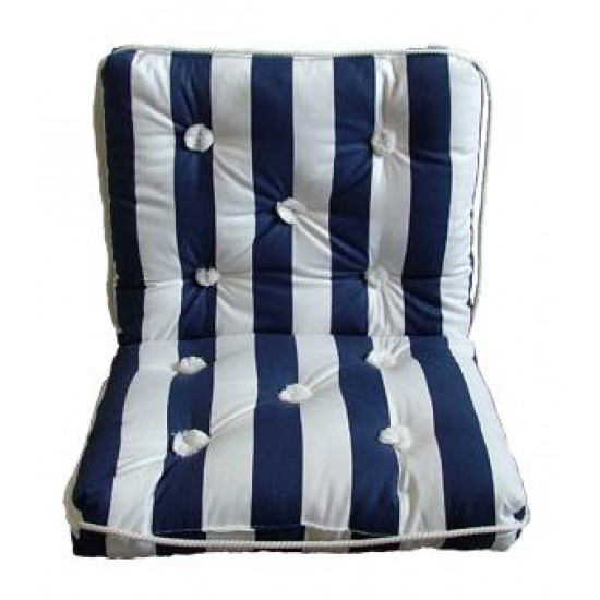 Marine cushion-double-BLUE-STRIPED