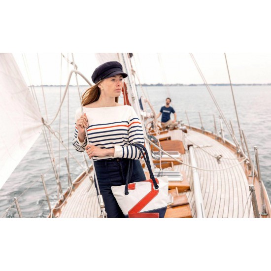 727 Sailbags Mariniere Midship Ecru-Ble-Rou