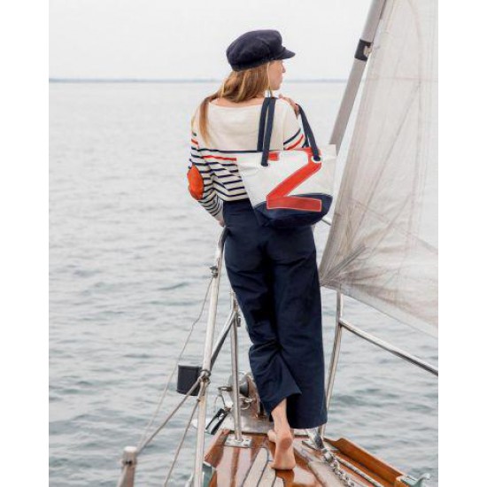 727 Sailbags Mariniere Midship Ecru-Ble-Rou
