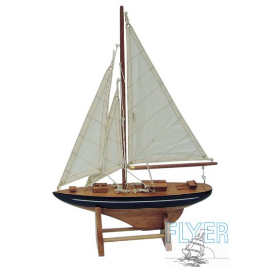 Zeilboot L: 25 cm H: 35 cm