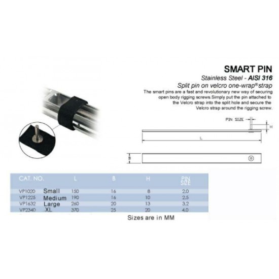 Smart pin m6 - 1-4  4stuks