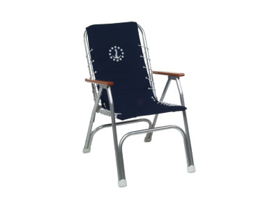 DEKSTOEL ALU. NAVY BLAUW