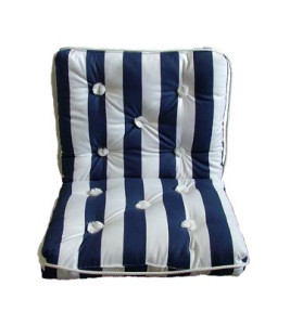 Marine cushion-double-BLUE-STRIPED