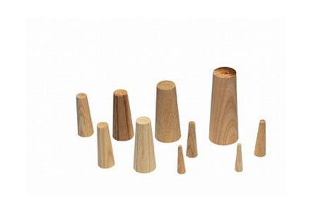 Houten pluggen set van 9 (3 lengtes)