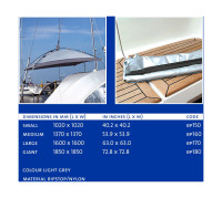 Zonnetent vrijhangend (sunshade) small 102 x 102 cm