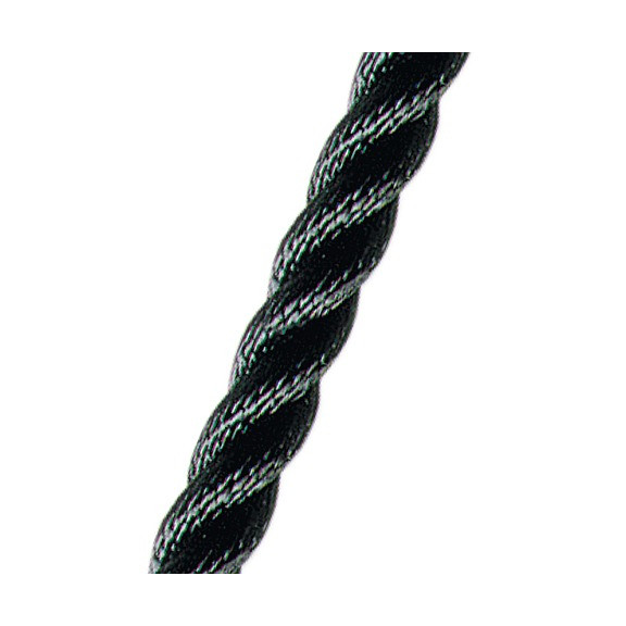3-Strengs Polyester 10 mm. Zwart
