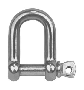Hollex D-sluiting gesmeed 10mm oogbout met schroefdraad rvs316