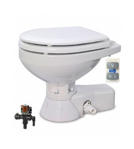 Jabsco Quiet Flush Stil Compact elektr. toilet 12V met solenoid