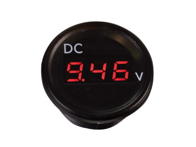 Voltmeter zwart 2.5-30V met flush frame (draad)