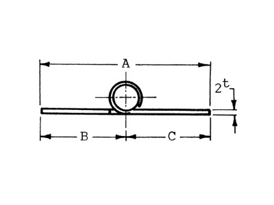 SCHARNIER RVS 84X38,5X2 MM
