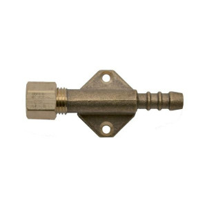 MUURPLAAT MESSING MET 8MM KNEL X 8MM SLANGPILAAR
