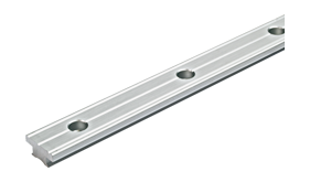 Antal Aluminium T-rail 32x6, gatmaat Ø6mm, gatafstand 100mm (zilver geanodiseerd)