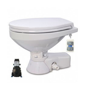 Jabsco Quiet Flush Stil Regular elektr. toilet 12V met spoelwaterpomp, soft closing