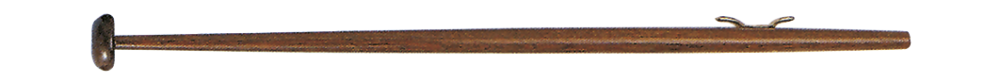 allpa Gelakt houten vlaggenstok, L=1000mm, Ø28mm, voet Ø22mm, met kunststof kikker