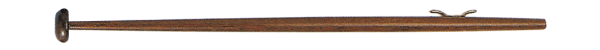 allpa Gelakt houten vlaggenstok, L=1000mm, Ø28mm, voet Ø22mm, met kunststof kikker