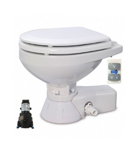 Jabsco Quiet Flush Stil Compact elektr. toilet 12V met spoelwaterpomp