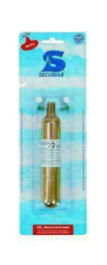 43g CO2 patroon met 2 tabletten+pin voor automatische vesten