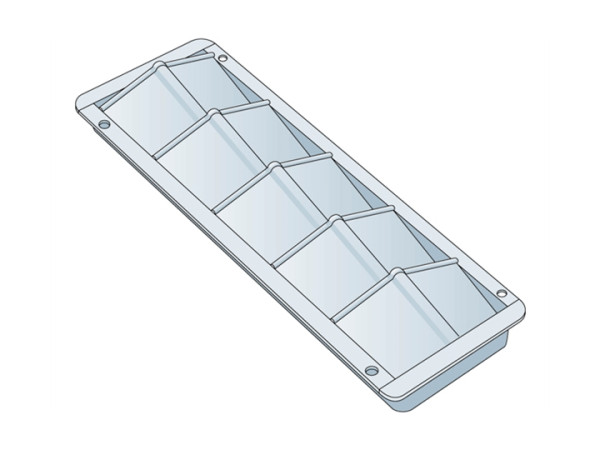 Rvs Ventilatierooster 203,2 X 107,9 x 25,4 mm