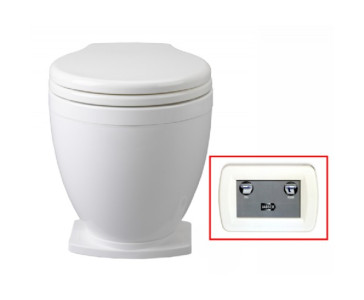 Jabsco LITE FLUSH elektr. toilet 12Volt met 2-knops bedieningspaneel