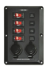 BLUE SEA BUDGET PANEL 4V AUT + 20MM PLUG 12V