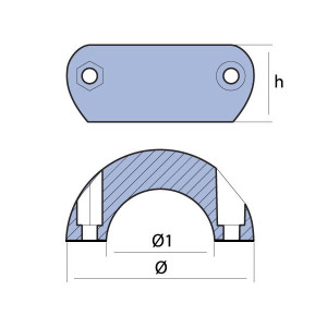 RING ANODE ALU. ZONDER KERN 22MM