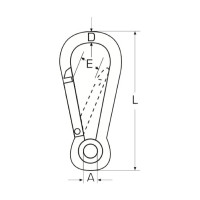 KARABIJNHAAK+OOG 120MM