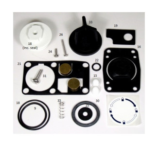 Jabsco Service Kit handtoiletten >2008-navy hendel+navy sticker
