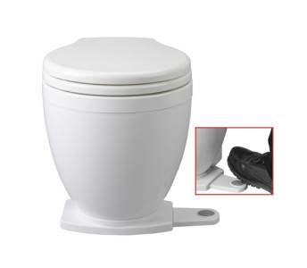 Jabsco LITE FLUSH elektr. toilet 24V met voetschakelaar bediening