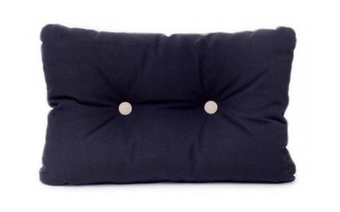 Cushion black with brown buttons