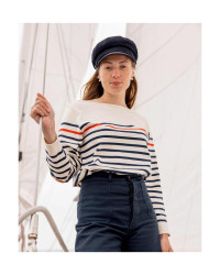 727 Sailbags Mariniere Midship Ecru-Ble-Rou