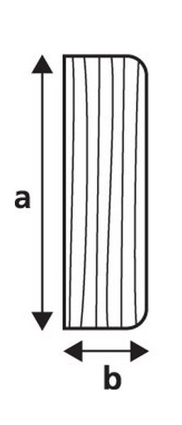 Afdeklijst 47x12mm 2mtr