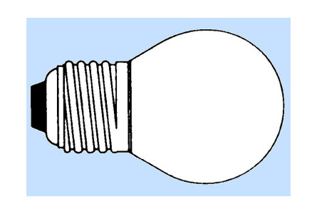 LAMP 24V 15W E27 KOGEL MAT
