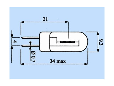 LAMP 28V 20W G4 HALOGEEN