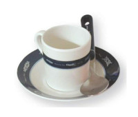 ESPRESSO KOP EN SCHOTEL ''Exclusive'', 6 stuks