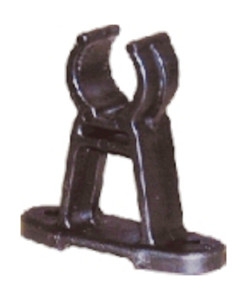 single pole light base - black
