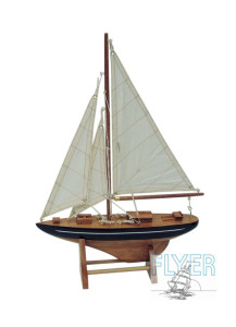 Zeilboot L: 25 cm H: 35 cm