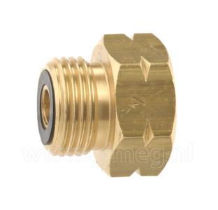 Gimeg verloopnippel Shell X Din messing