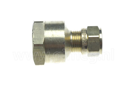 Gimeg puntstuk recht 3-8 inch binnendraad x 10mm