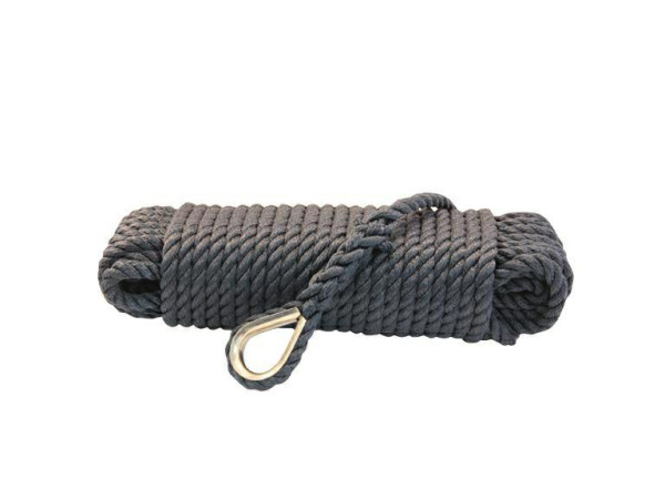 Ankerlijn polypropyleen 10mm zwart 20m