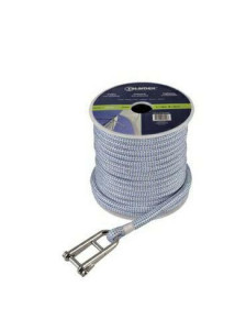 Vallijn met valsluiting wit-zwart 8mm 30m