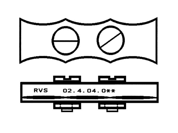 RVS STAALDR.KLEM 5MM PLAT
