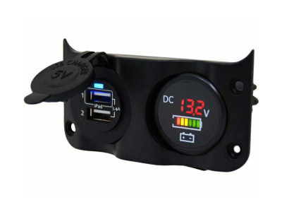 Wave add-on paneel dubbel USB & Volt-accu indicator