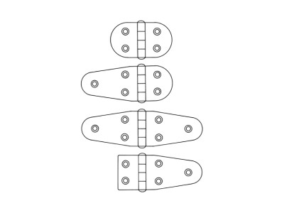 SCHARNIER RVS 70X38,5X2 MM