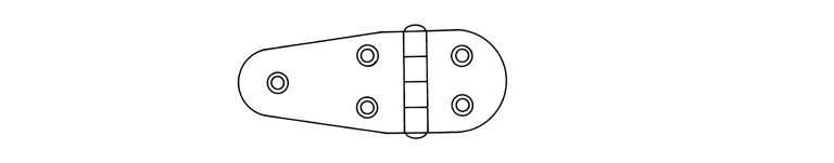 SCHARNIER RVS 103X38,5X2 MM