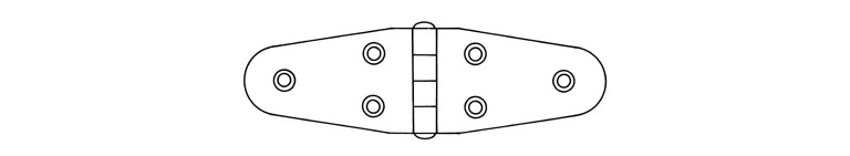SCHARNIER RVS 136X38,5X2 MM